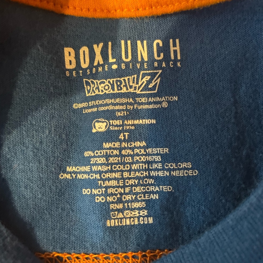 BoxLunch Kids Dragonball Z Tee - Picture 2 of 3
